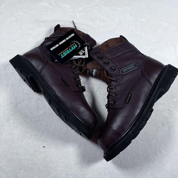HyTest Work Boots Mens Size 8.5 Brown Waterproof‎ Insulated Safety ContourMet main image 4